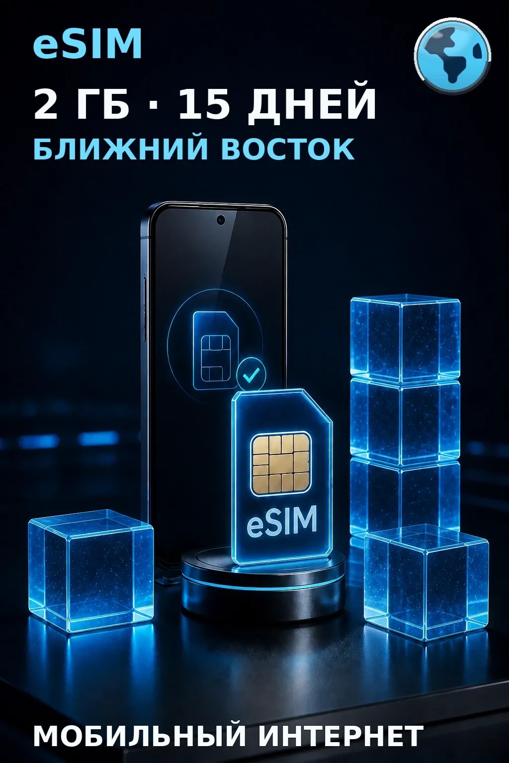 eSIM Ближний Восток — 2 ГБ, 15 дней — интернет